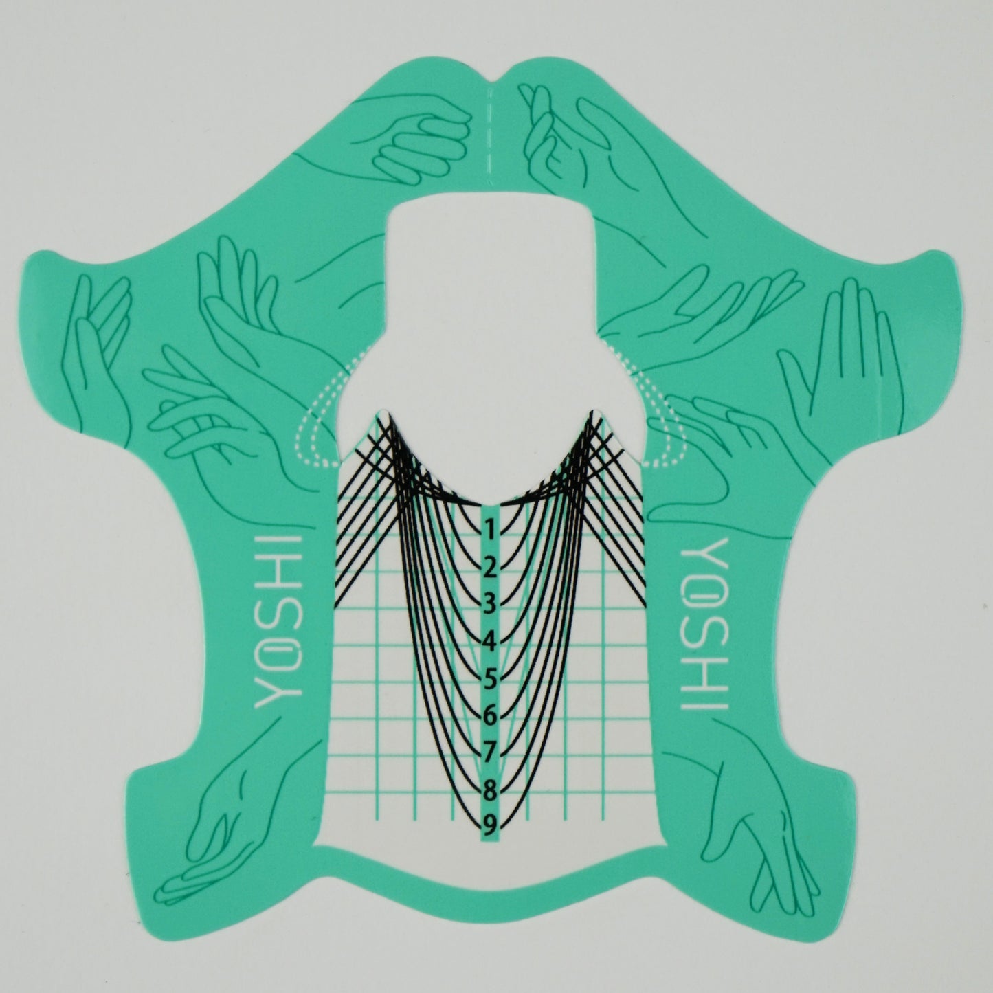 Nail extension template, 100 pcs. TURQUOISE