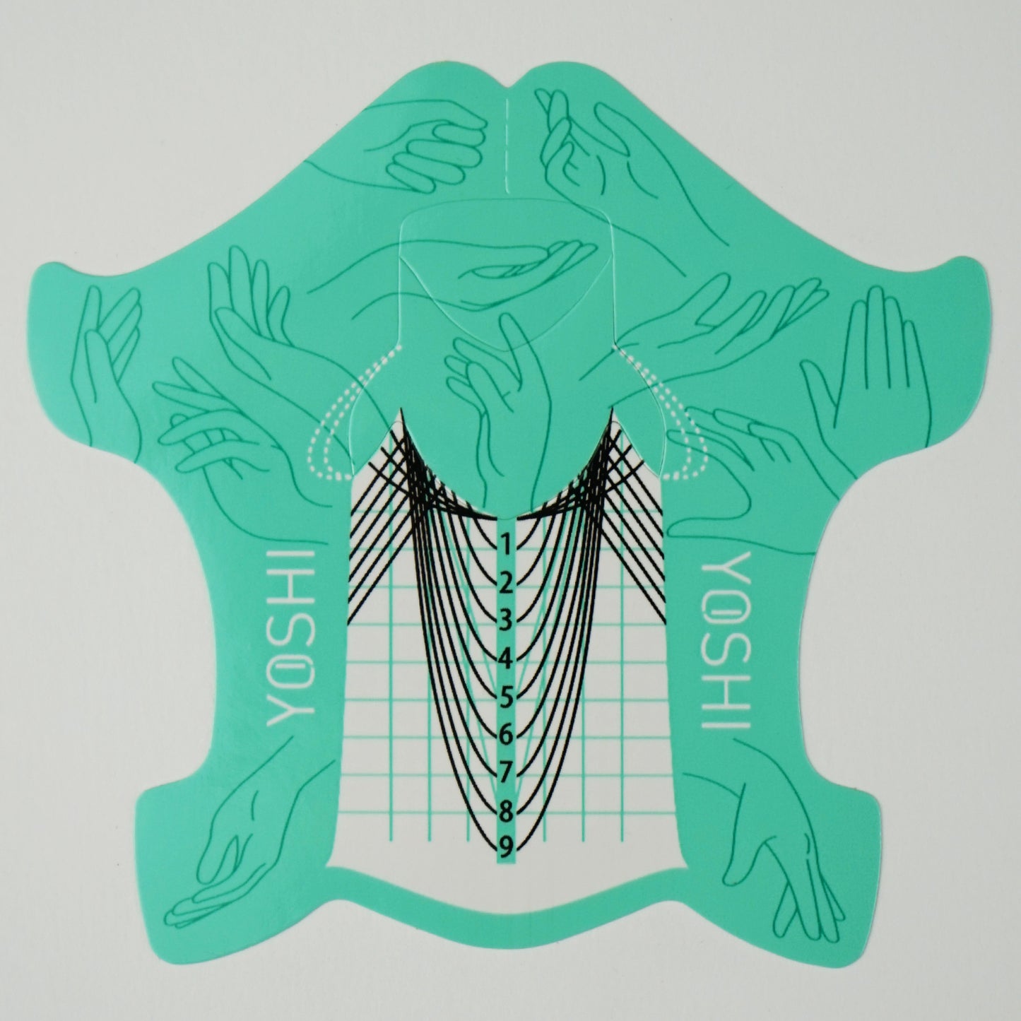 Nail extension template, 400 pieces, TURQUOISE